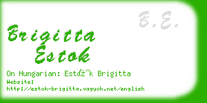 brigitta estok business card